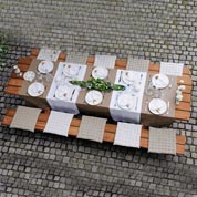 table de jardin en bois garden 300b - burger